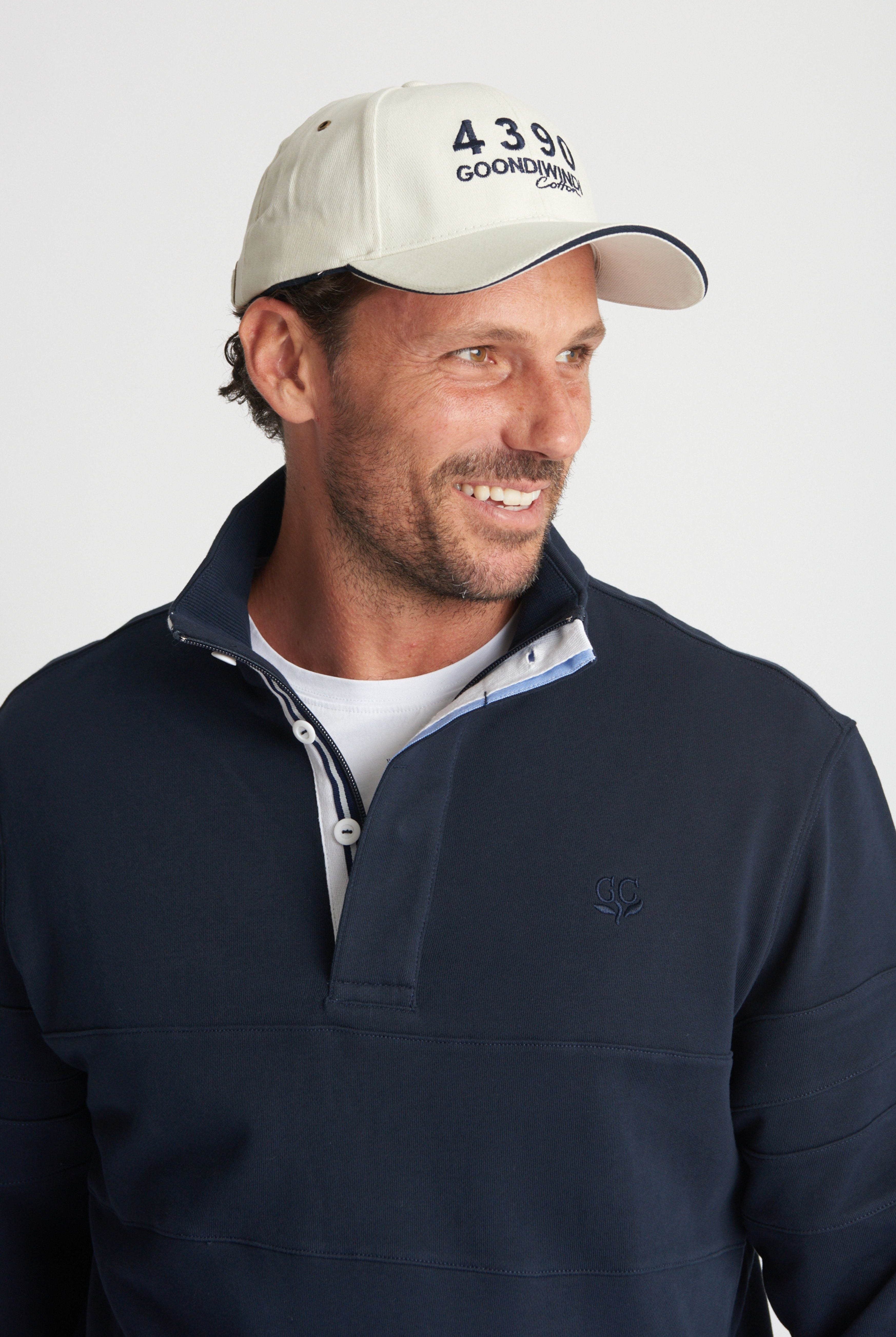 Embroidered 4390 Logo Cream Cap - Goondiwindi Cotton