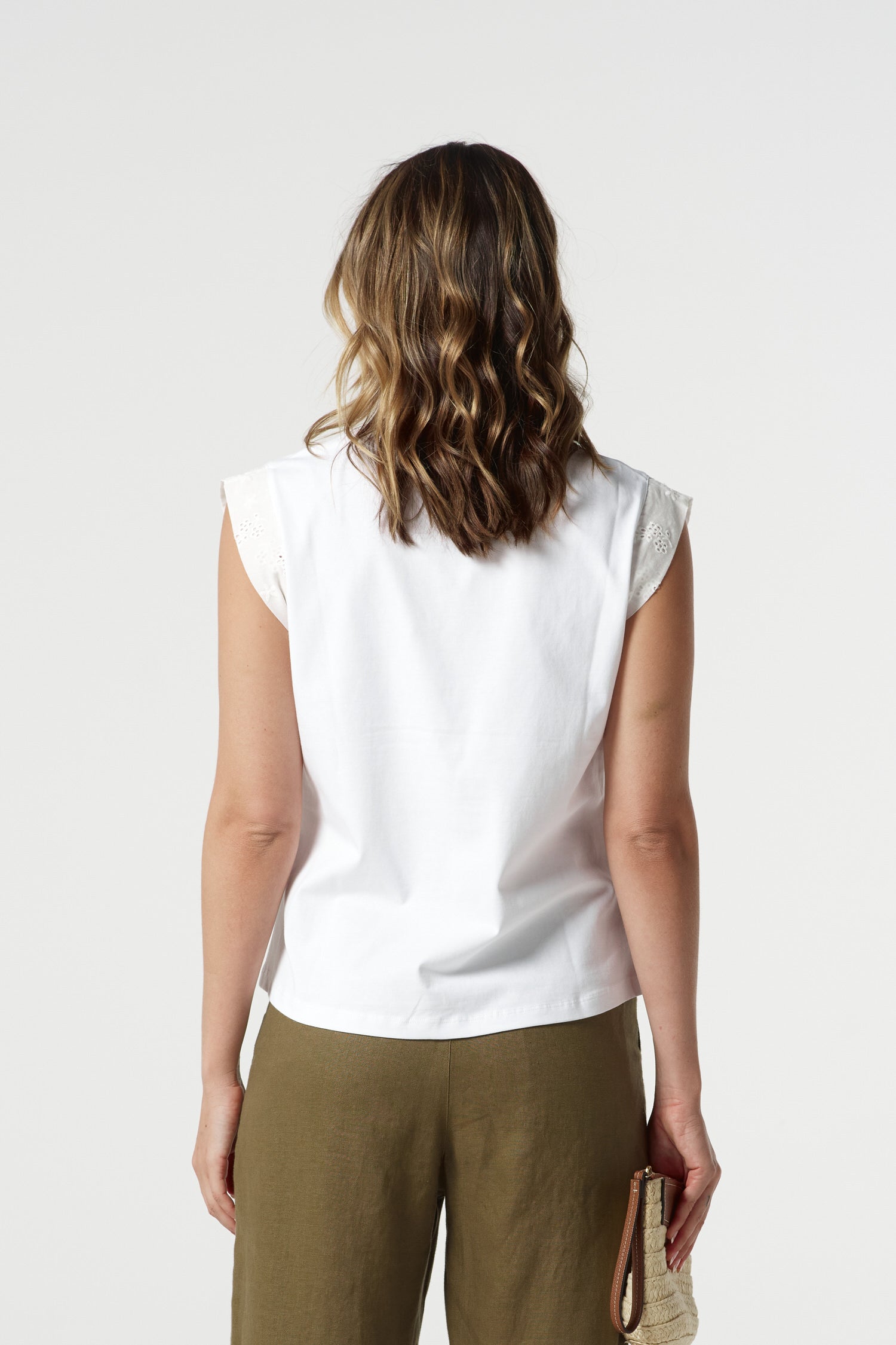 Dawn Cotton Muscle Tee - White by Goondiwindi Cotton. Timeless women’s fashion using natural fibres and classic shapes