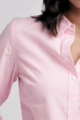 Classic Pale Pink/White Stripe Cotton Shirt