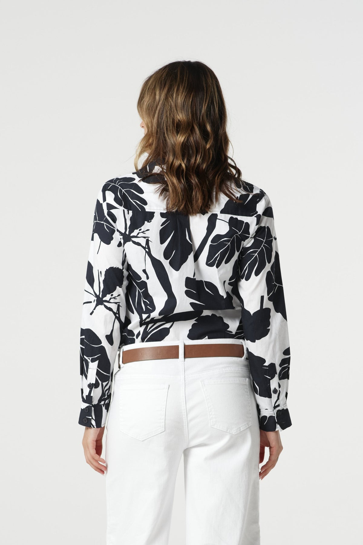 Goondiwindi Cotton Blouses Cotton Classic Shirt - Block Leaf
