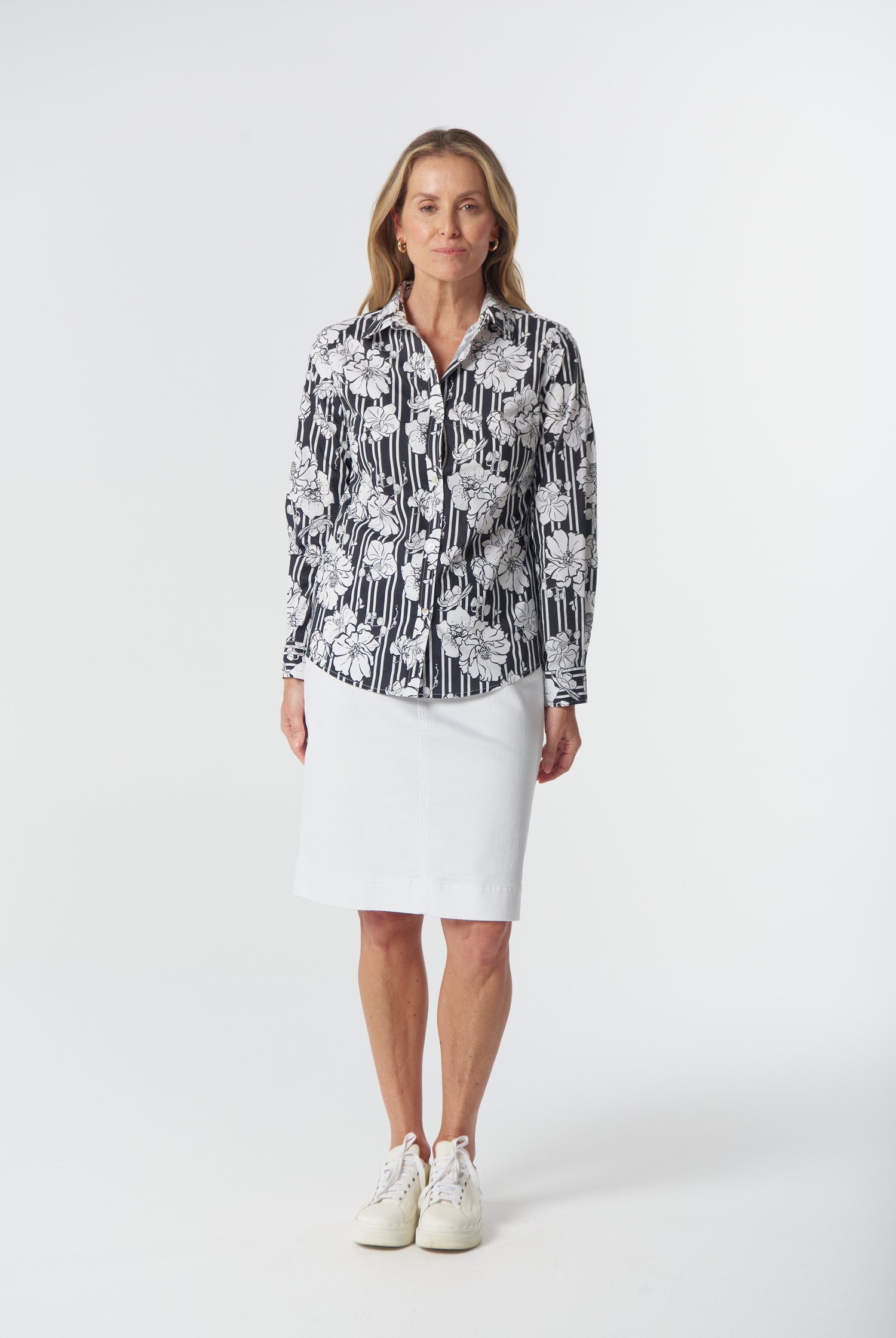 Goondiwindi Cotton Blouses Cotton Classic Shirt - Camelia Print