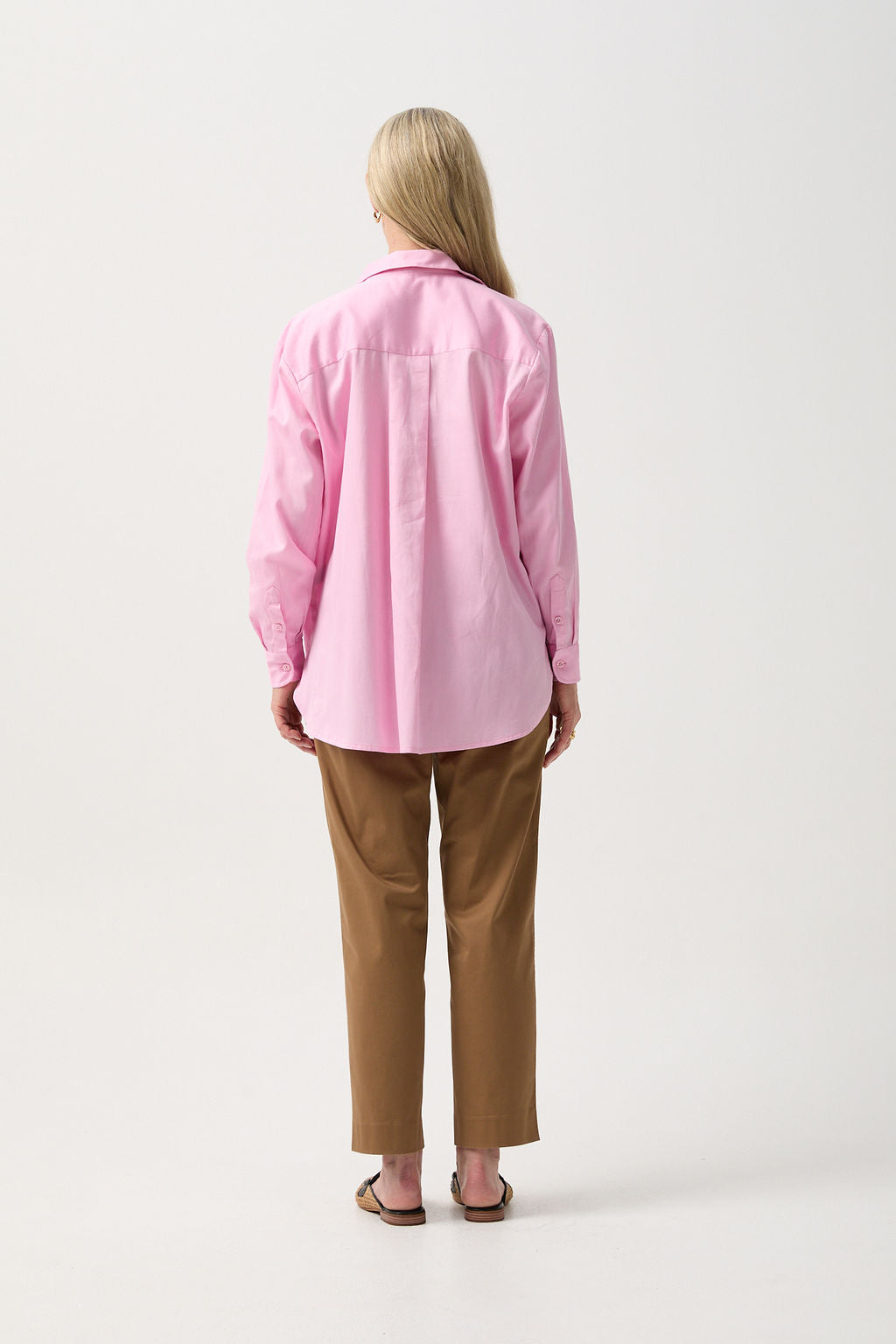 Goondiwindi Cotton Blouses Bloom Oversized Basic Shirt - Pink