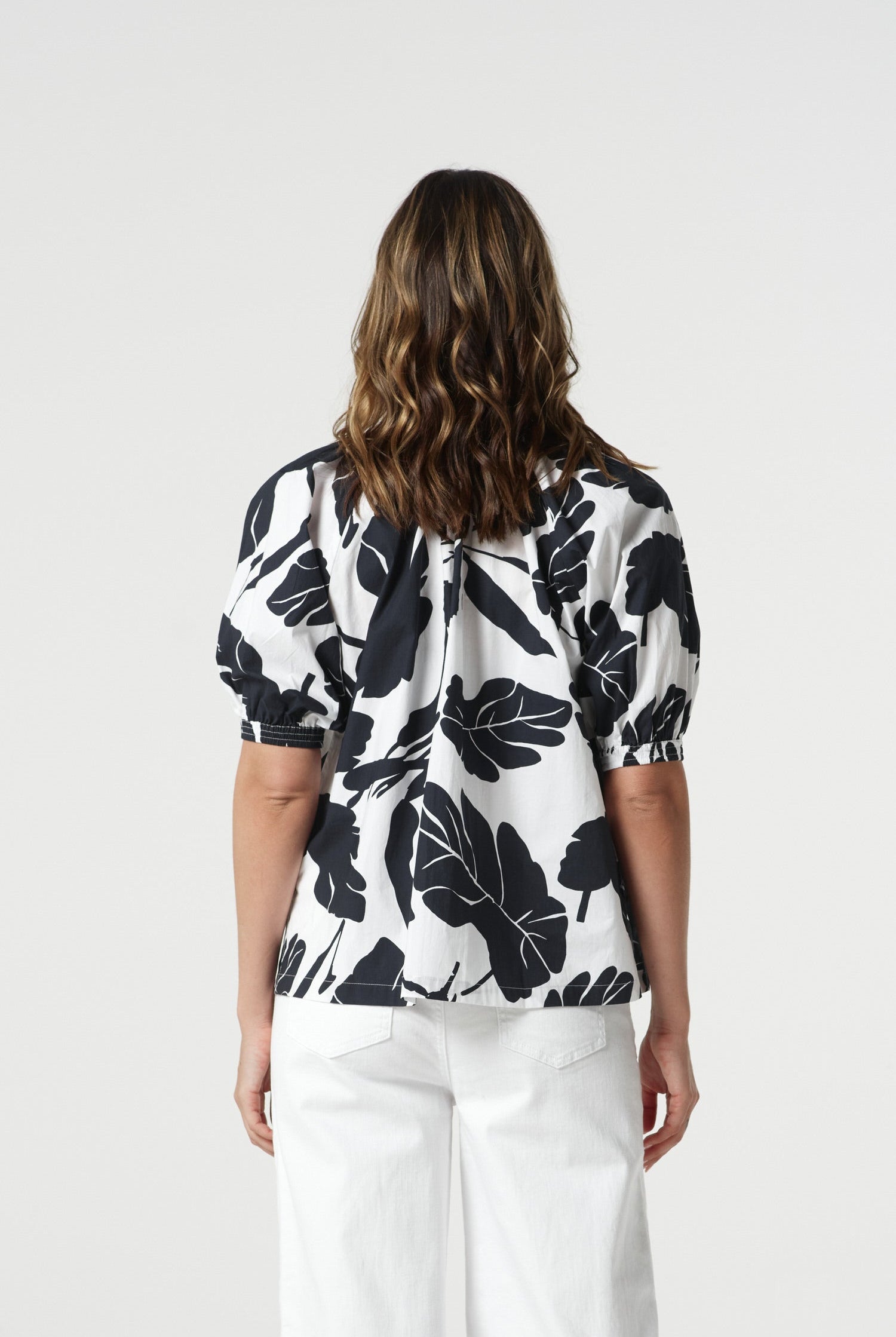 Glimmer Cotton Blouse - Block Leaf by Goondiwindi Cotton. Timeless women’s fashion using natural fibres and classic shapes