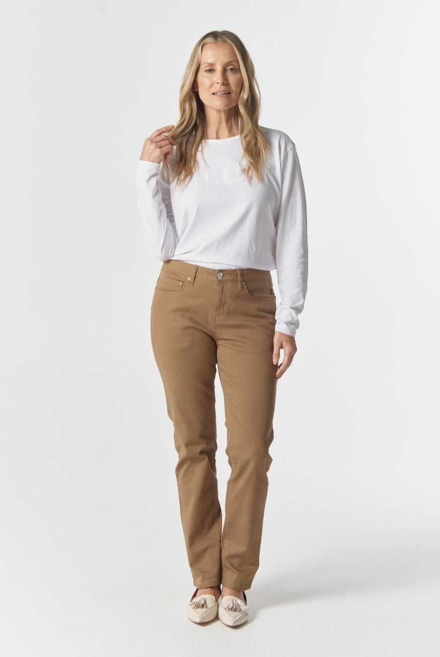 Goondiwindi Cotton Bottoms 5 Pocket Twill Jean - Tobacco