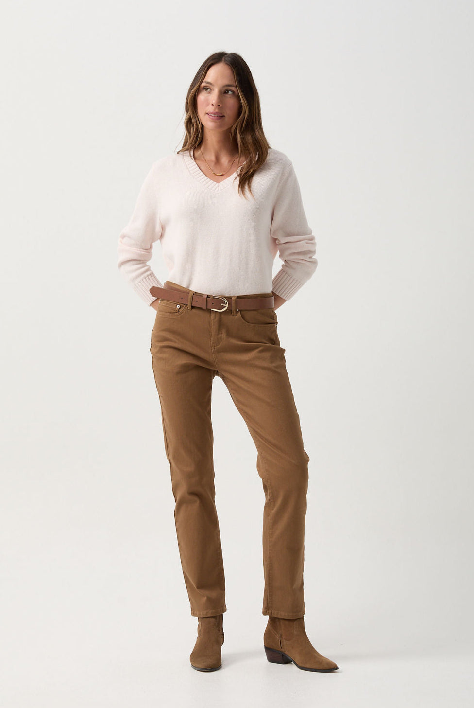 5 Pocket Twill Jean - Tobacco by Goondiwindi Cotton. Timeless women’s fashion using natural fibres and classic shapes