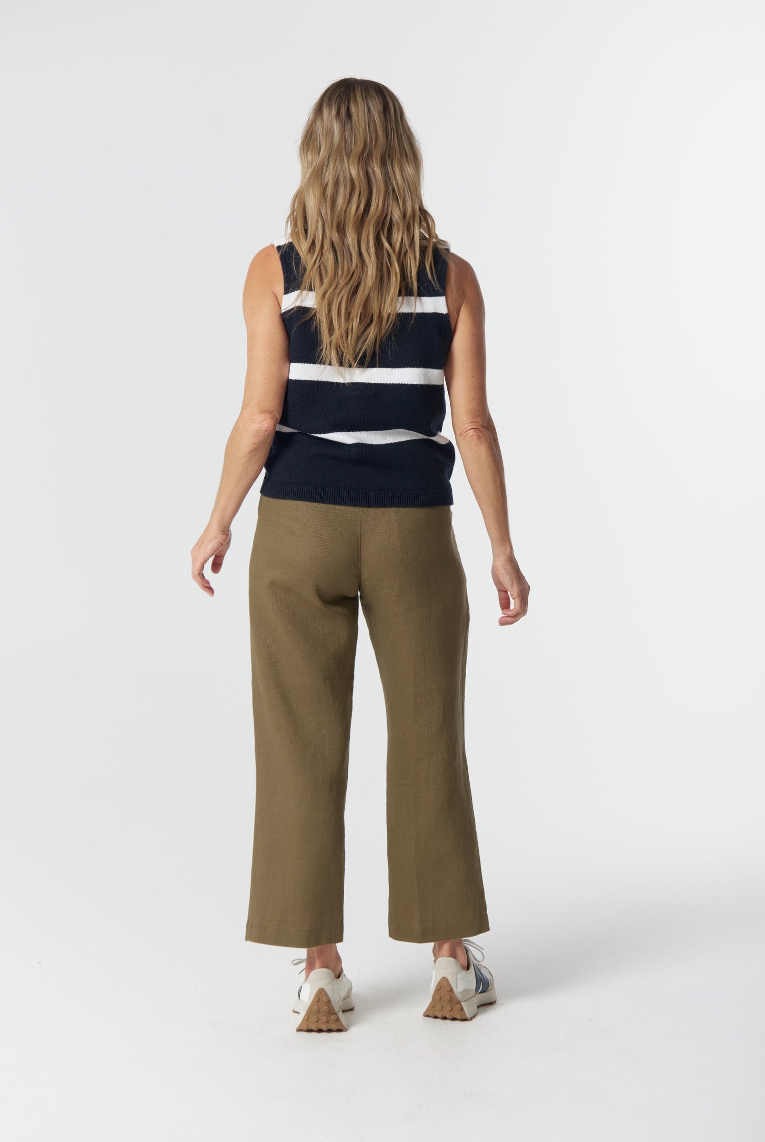 Staple Tailored Linen Pant - Otter by Goondiwindi Cotton. Timeless women’s fashion using natural fibres and classic shapes