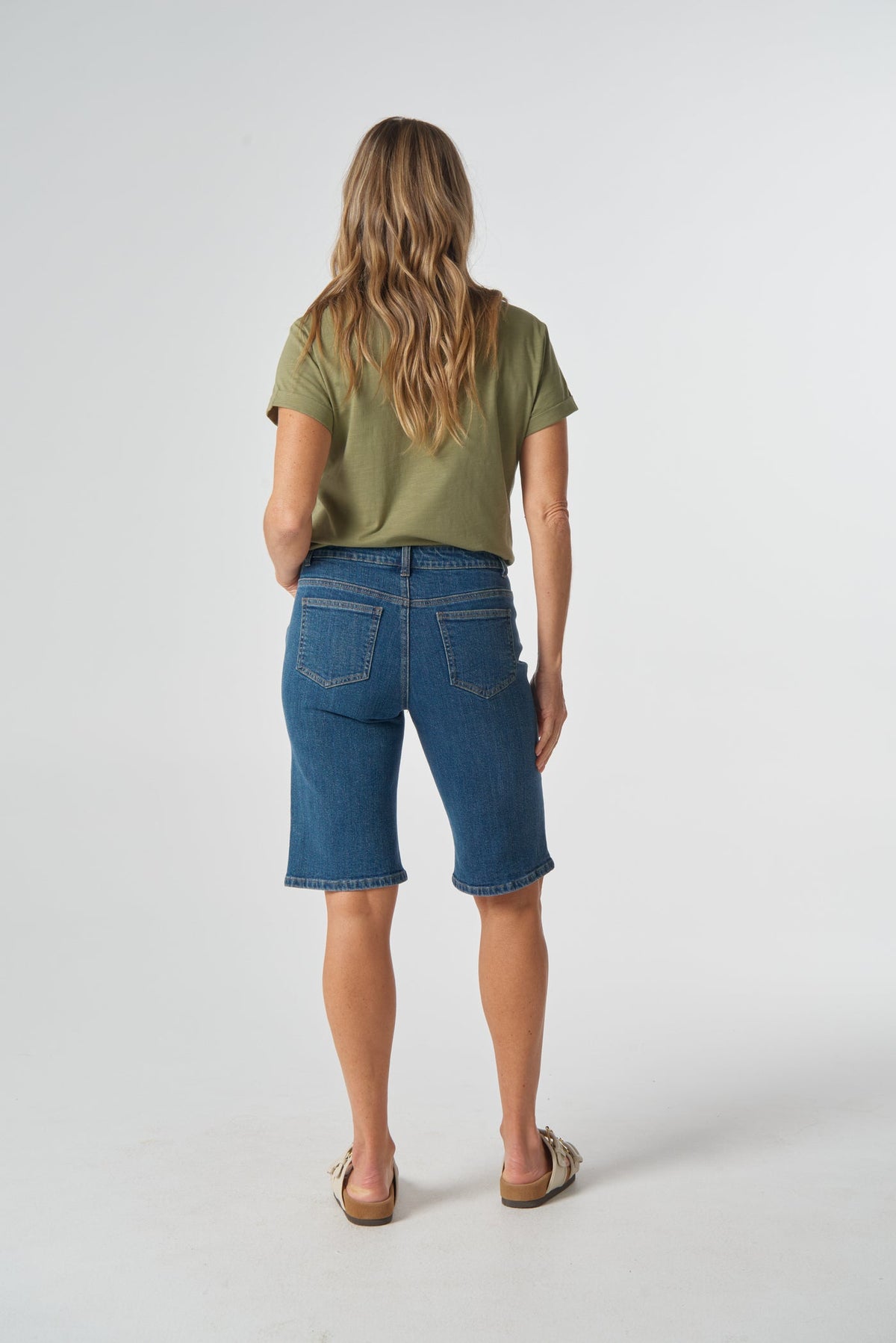 Goondiwindi Cotton Bottoms 5 Pocket Denim Shorts - Denim Blue