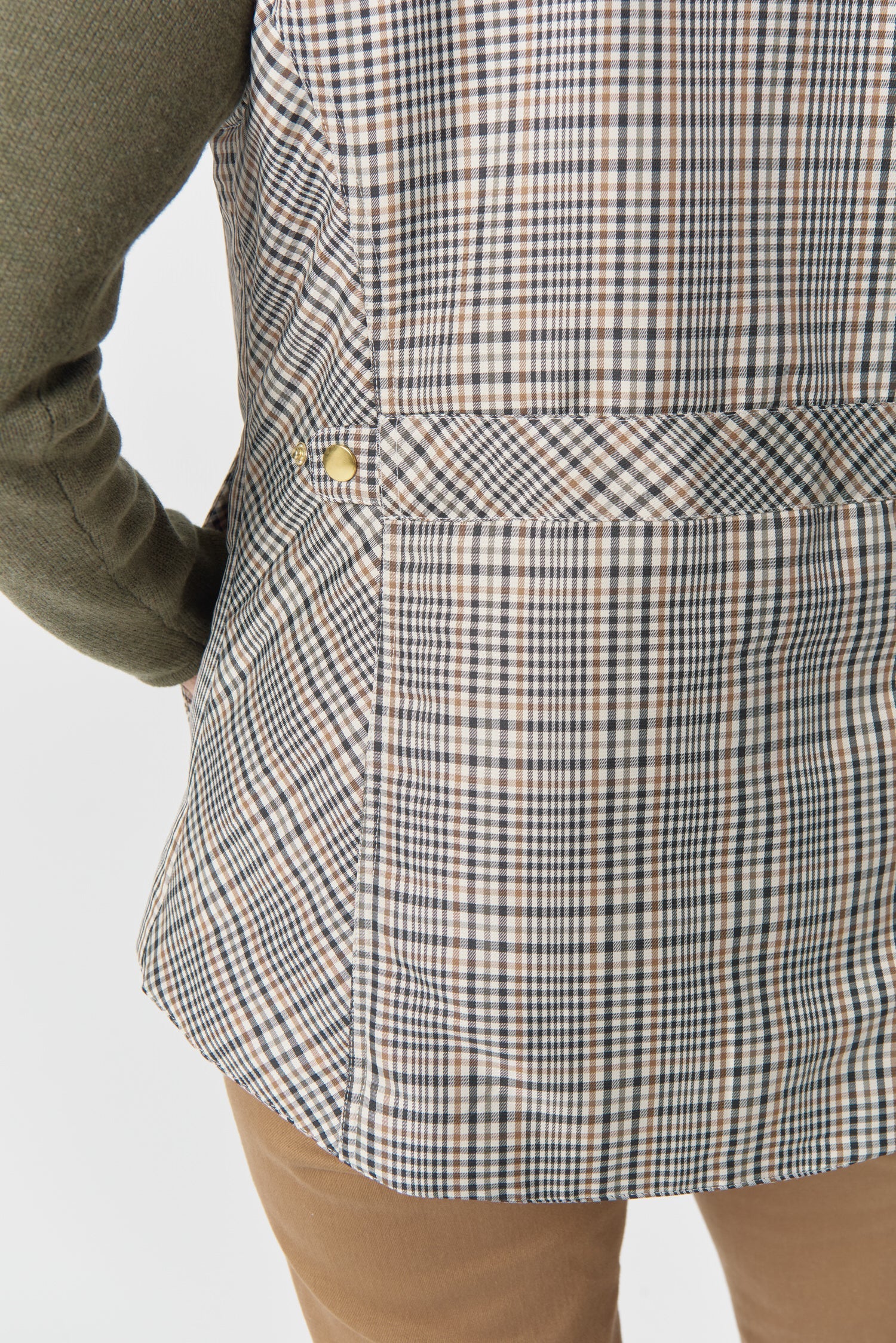 Goondiwindi Cotton Outerwear The Heritage Quilted Vest - Travertine Micro Check