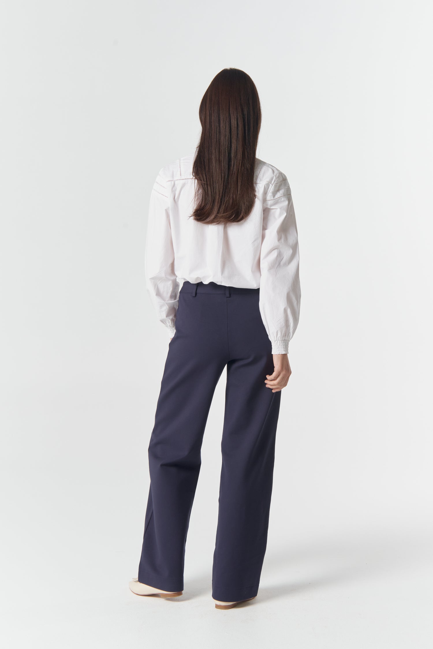 Workday Ponte Pant - Dark Navy by Goondiwindi Cotton. Timeless women’s fashion using natural fibres and classic shapes