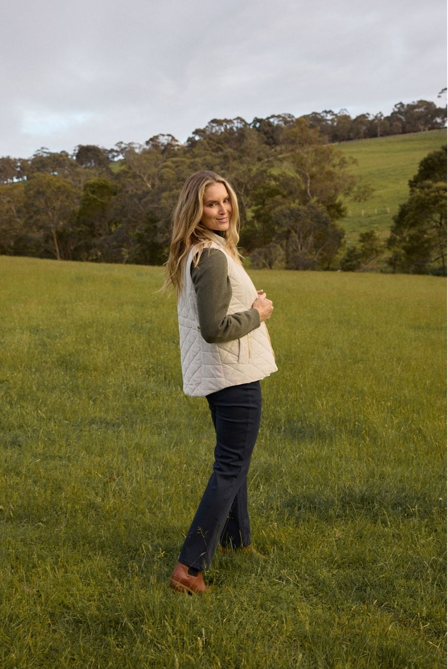 Goondiwindi Cotton Outerwear The Heritage Quilted Vest - Birch