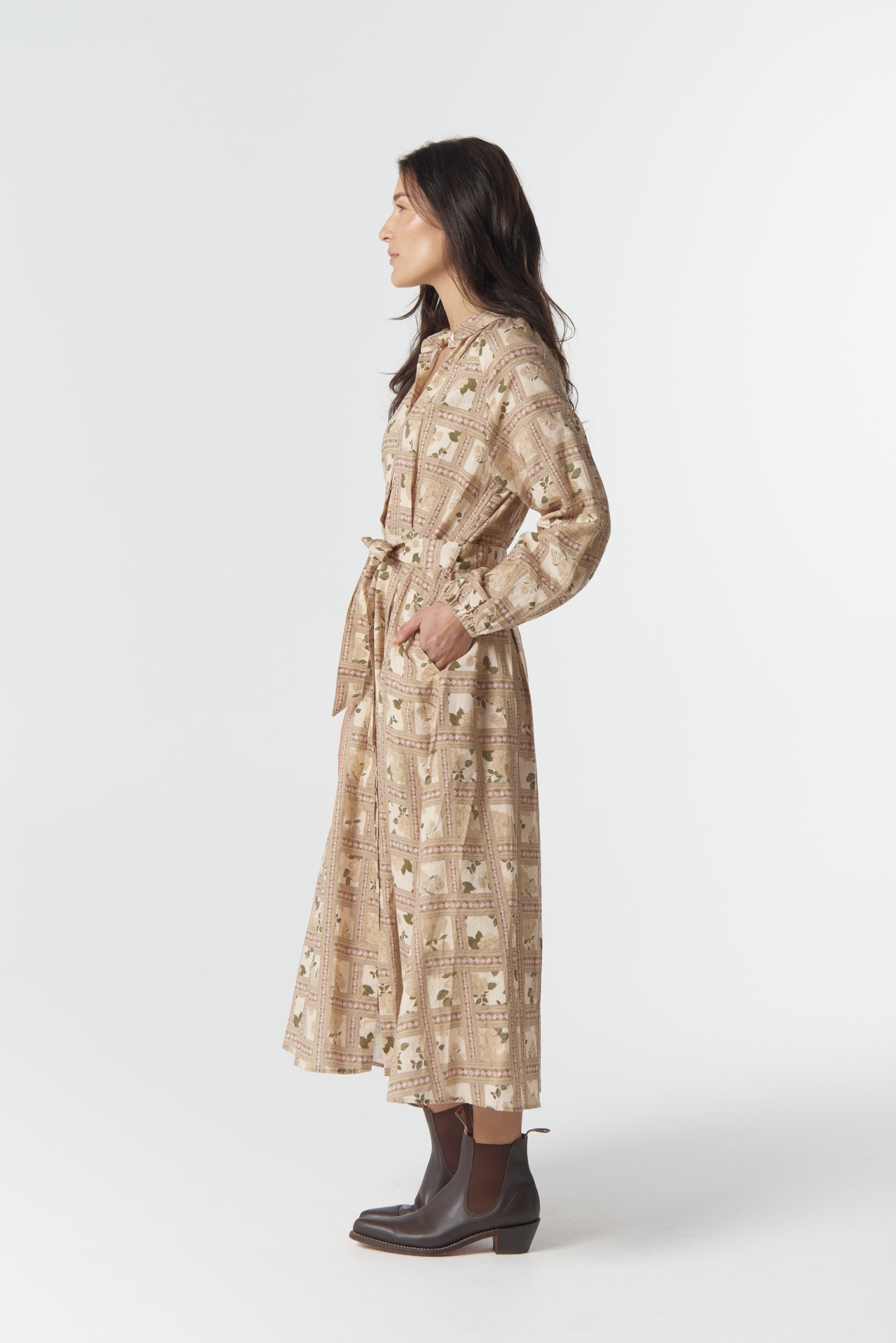 Goondiwindi Cotton Dresses Homestead Belted Dress - Texas Print