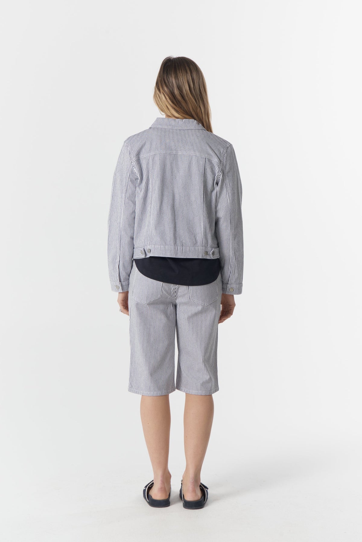 Goondiwindi Cotton Outerwear Ray Denim Jacket - Navy/White