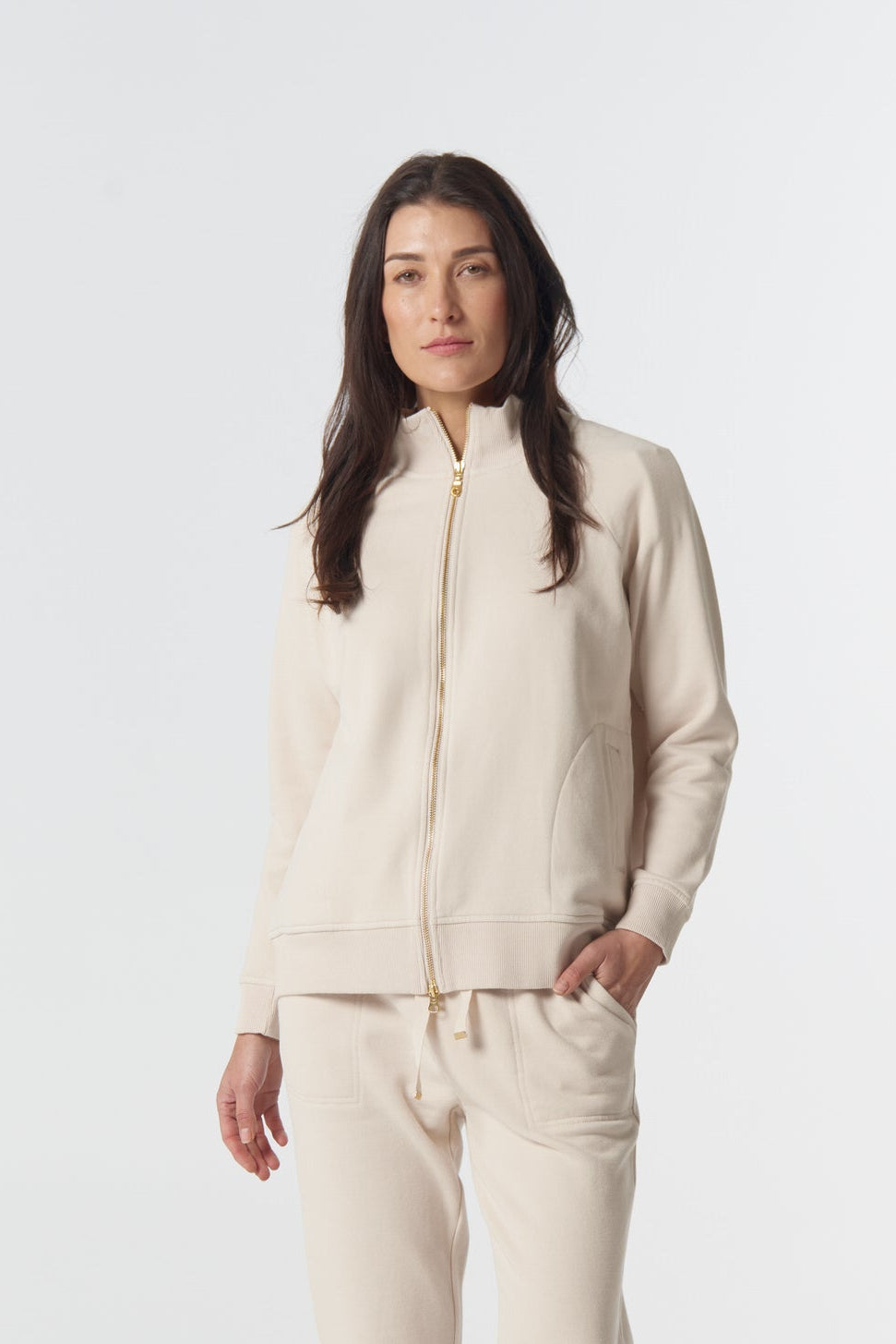 Goondiwindi Cotton Rugbys Barkly Cotton Fleece Jacket - Birch