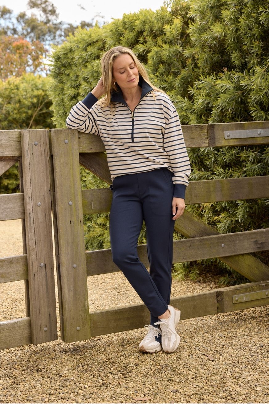 Goondiwindi Cotton Bottoms Workday Ponte Jogger - Dark Navy