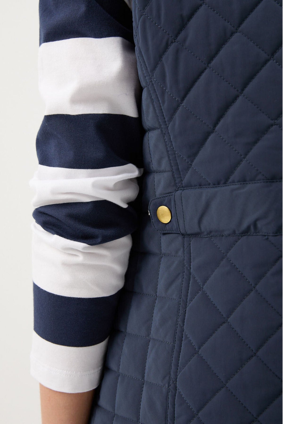 Goondiwindi Cotton Outerwear Longline Quilted Vest - Navy