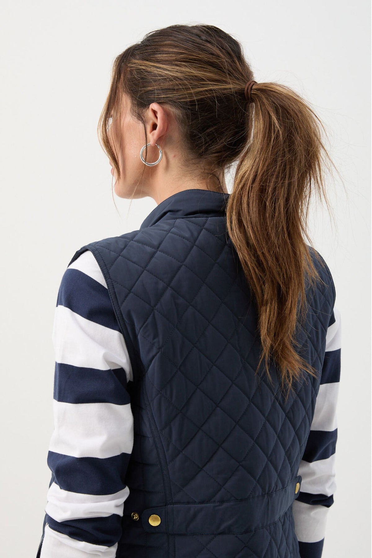 Goondiwindi Cotton Outerwear Longline Quilted Vest - Navy