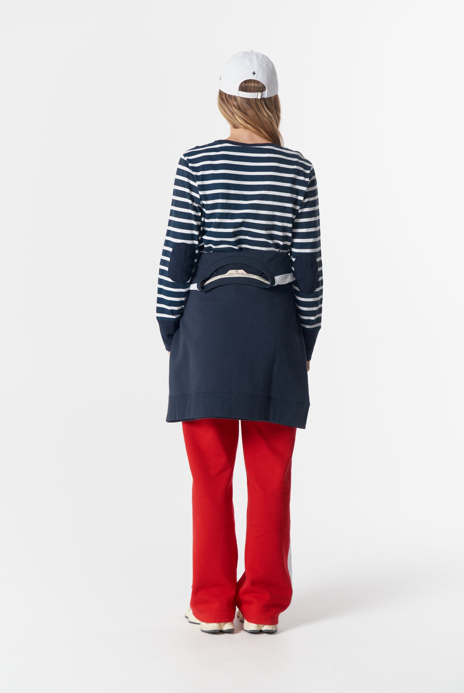 cloth+paper+scissors Tees The Show Stopper Stripe Tee - White/Parisian Navy