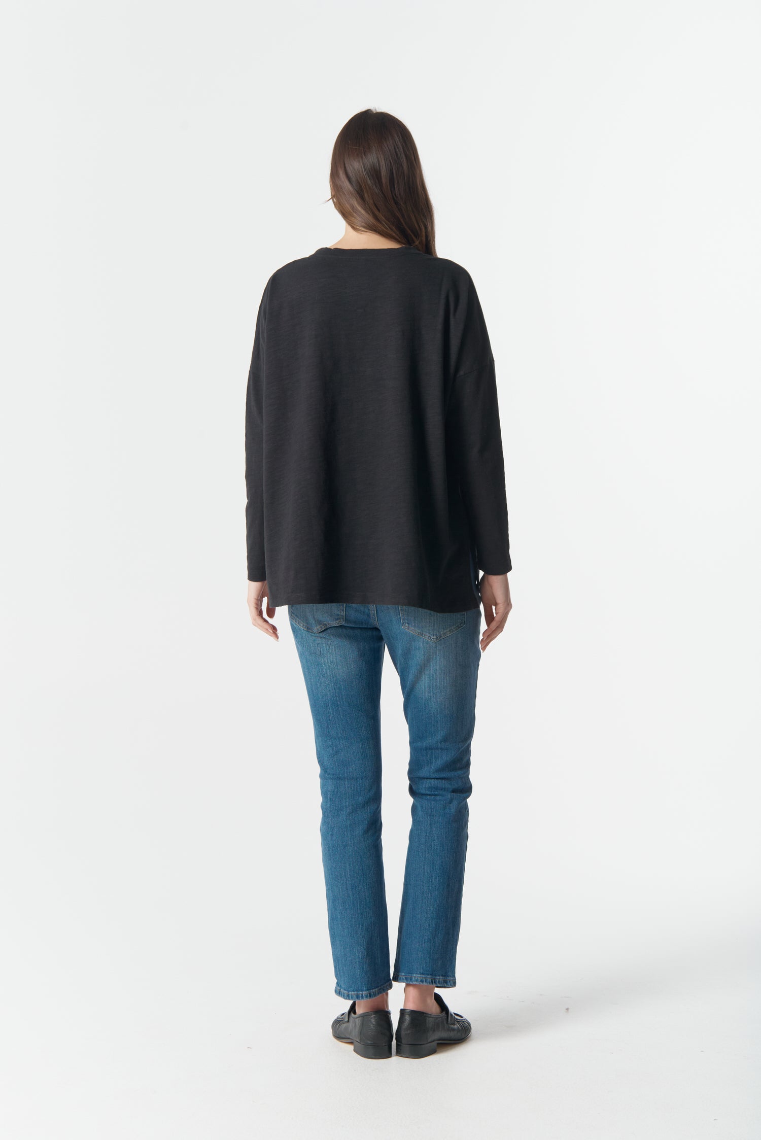 cloth+paper+scissors Tees Drop Sleeve Boxy Tee - Black