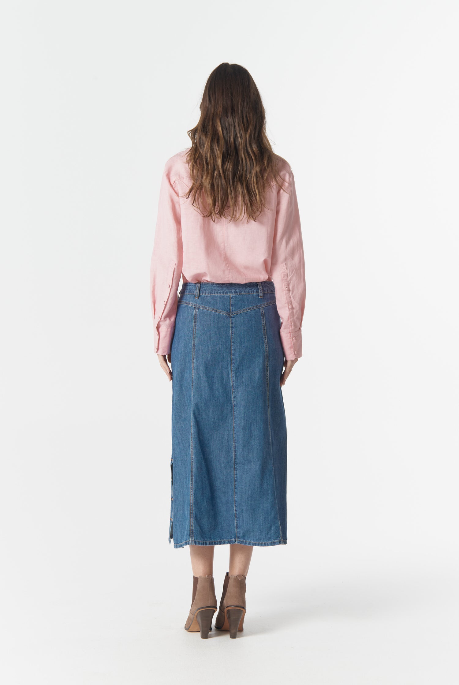 cloth+paper+scissors Blouses Cowgirl Yoke Shirt - Pink A Boo