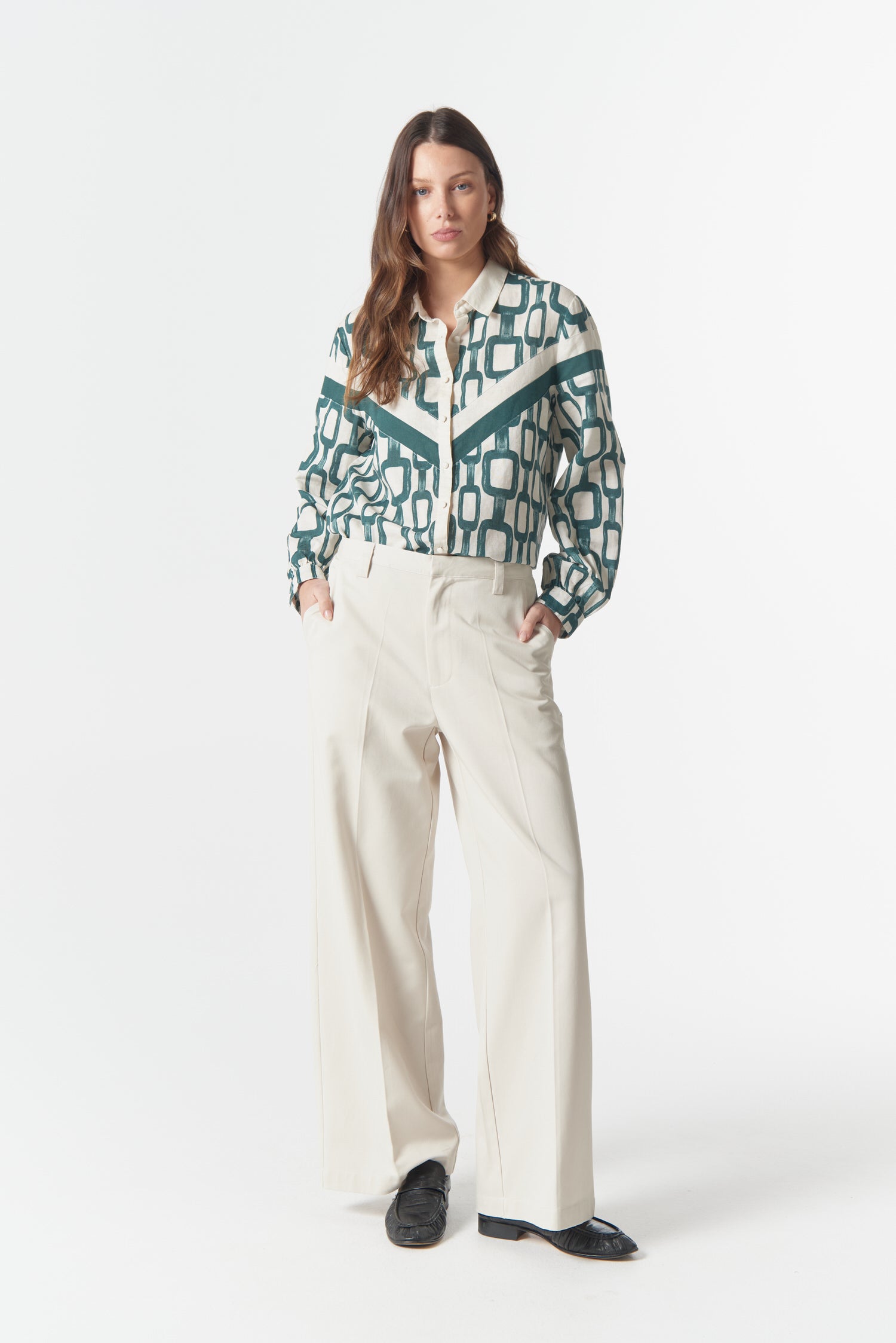 cloth+paper+scissors Blouses The Daisy Shirts - Chain Print