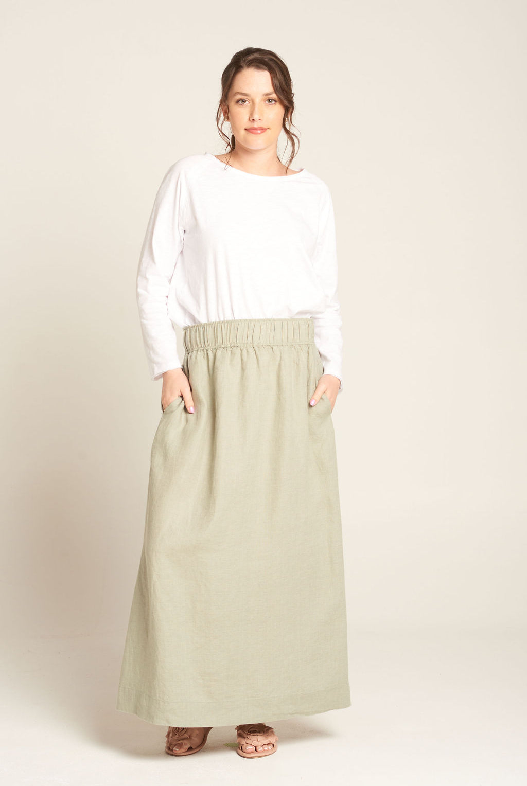 cloth+paper+scissors Skirts Amber Skirt - Sage
