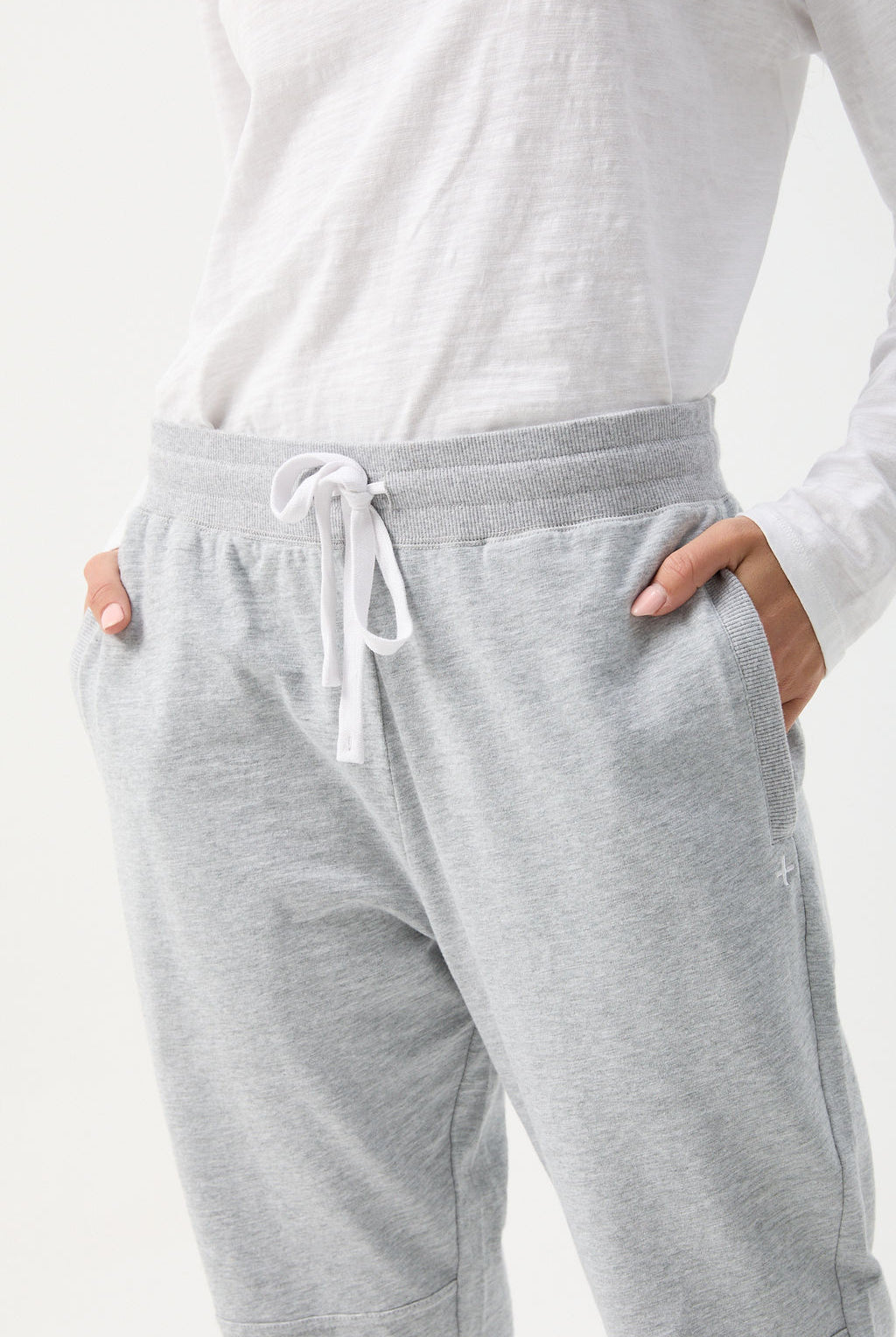 Back By Demand Cotton Jogger - Grey Marle by cloth+paper+scissors. Timeless women’s fashion using natural fibres and classic shapes