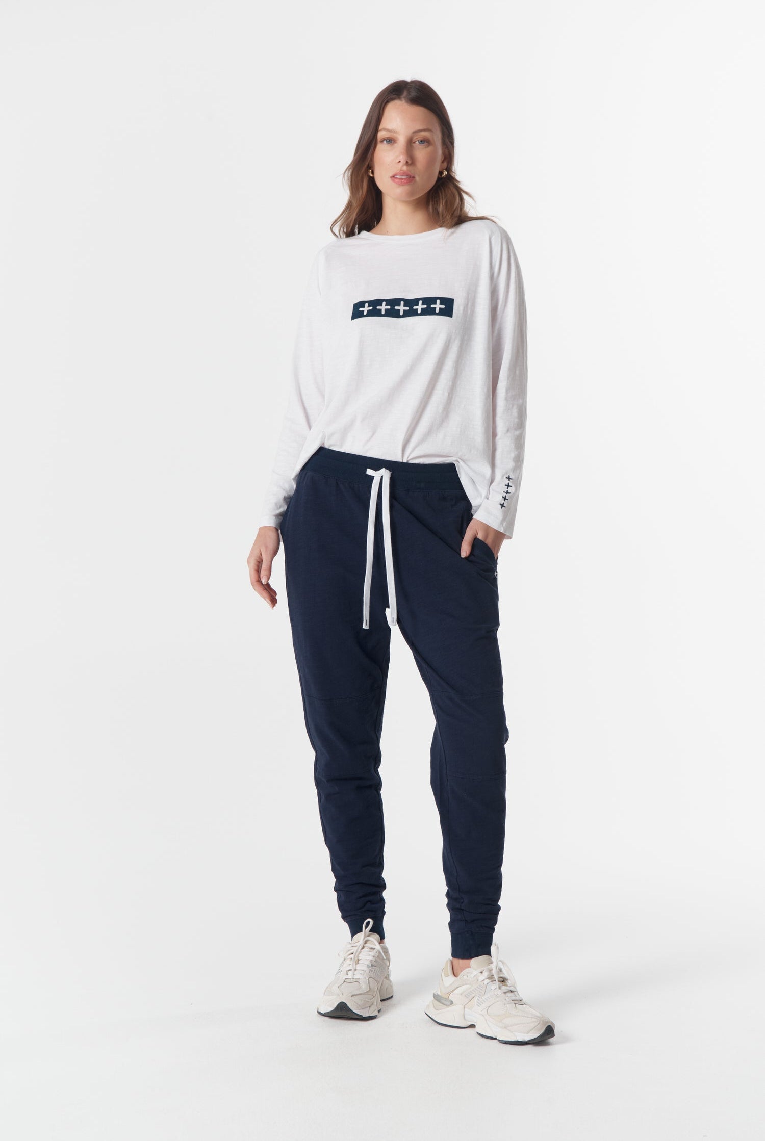 Back By Demand Cotton Jogger - Parisian Night by cloth+paper+scissors. Timeless women’s fashion using natural fibres and classic shapes