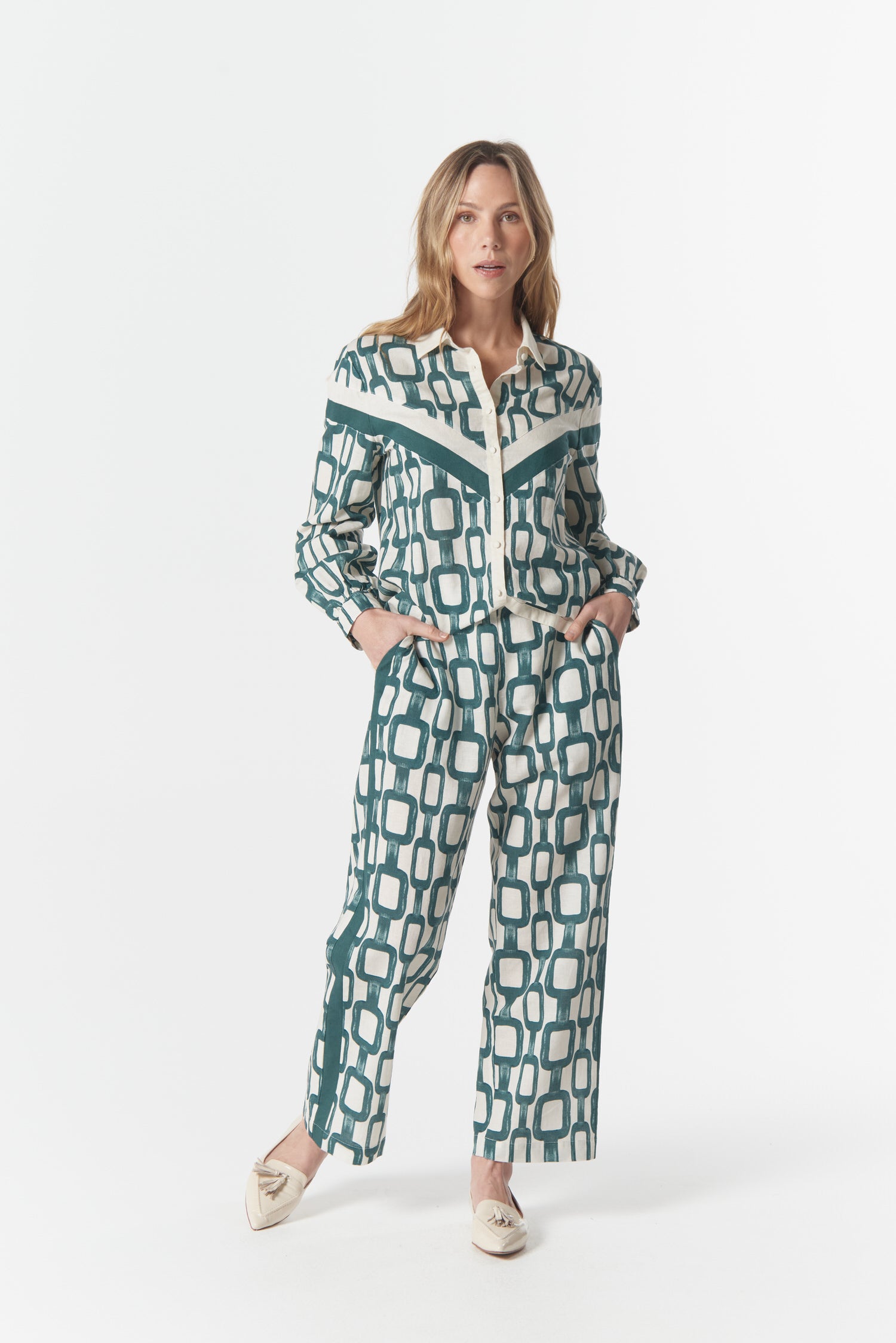 cloth+paper+scissors Bottoms The Sundance Pant - Chain Print