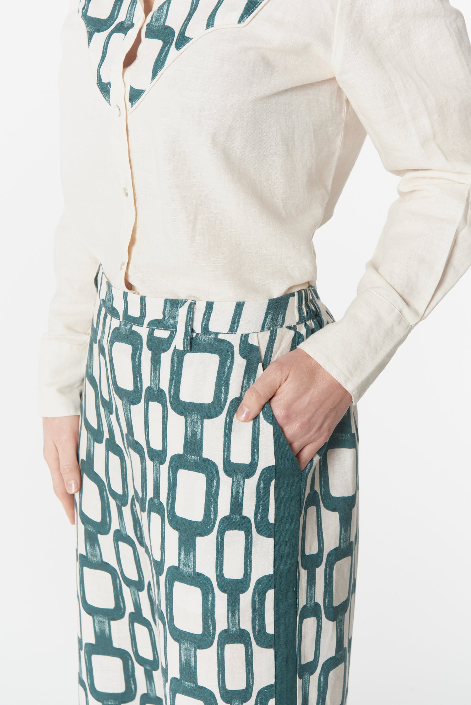 cloth+paper+scissors Bottoms The Sundance Pant - Chain Print