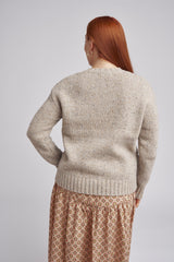 Cable Knit Chunky Jumper Oat Cake
