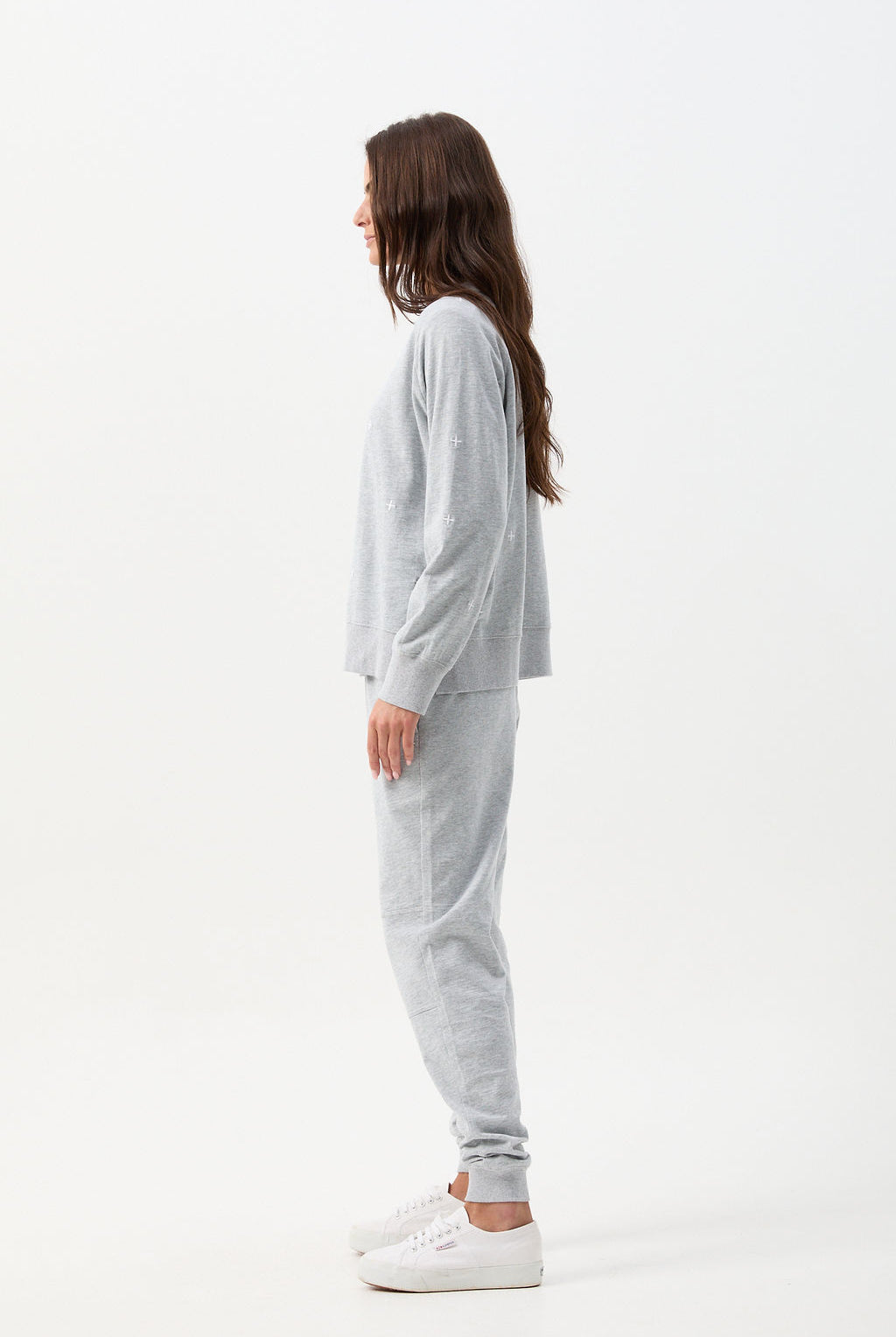 cloth+paper+scissors Rugbys My Fave Cotton Cross Sweater - Grey Marle