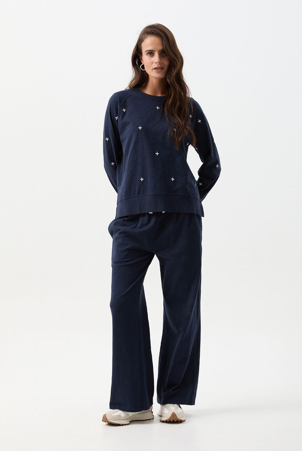 cloth+paper+scissors Rugbys My Fave Cotton Cross Sweater - Parisian Night
