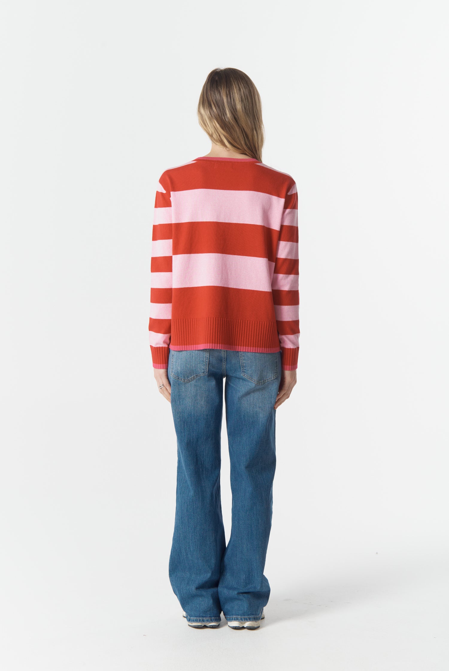cloth+paper+scissors Knitwear Sierra Stripe Knit - Flamboyant
