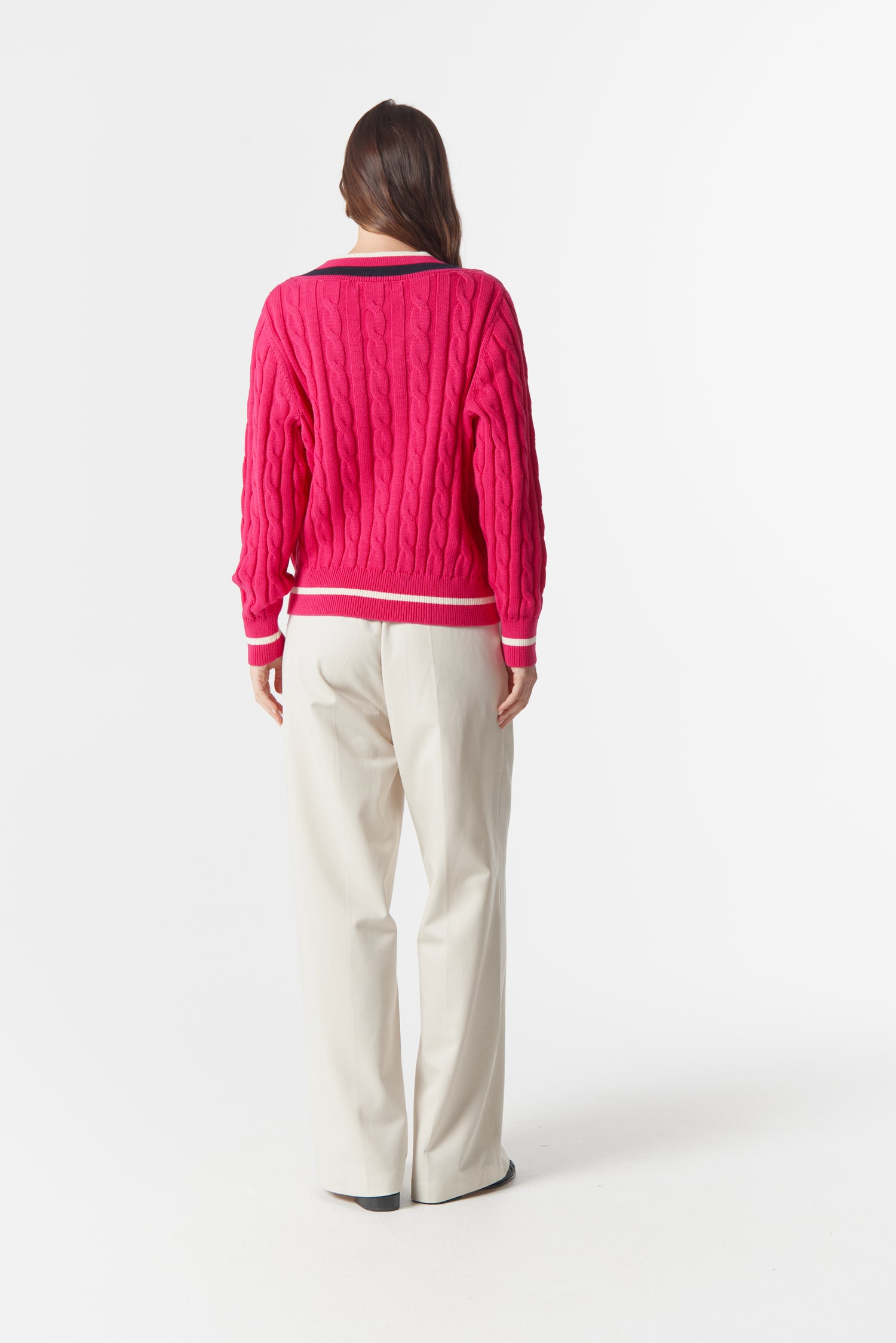 cloth+paper+scissors Knitwear Cheeky Deep V Knit - Flamboyant