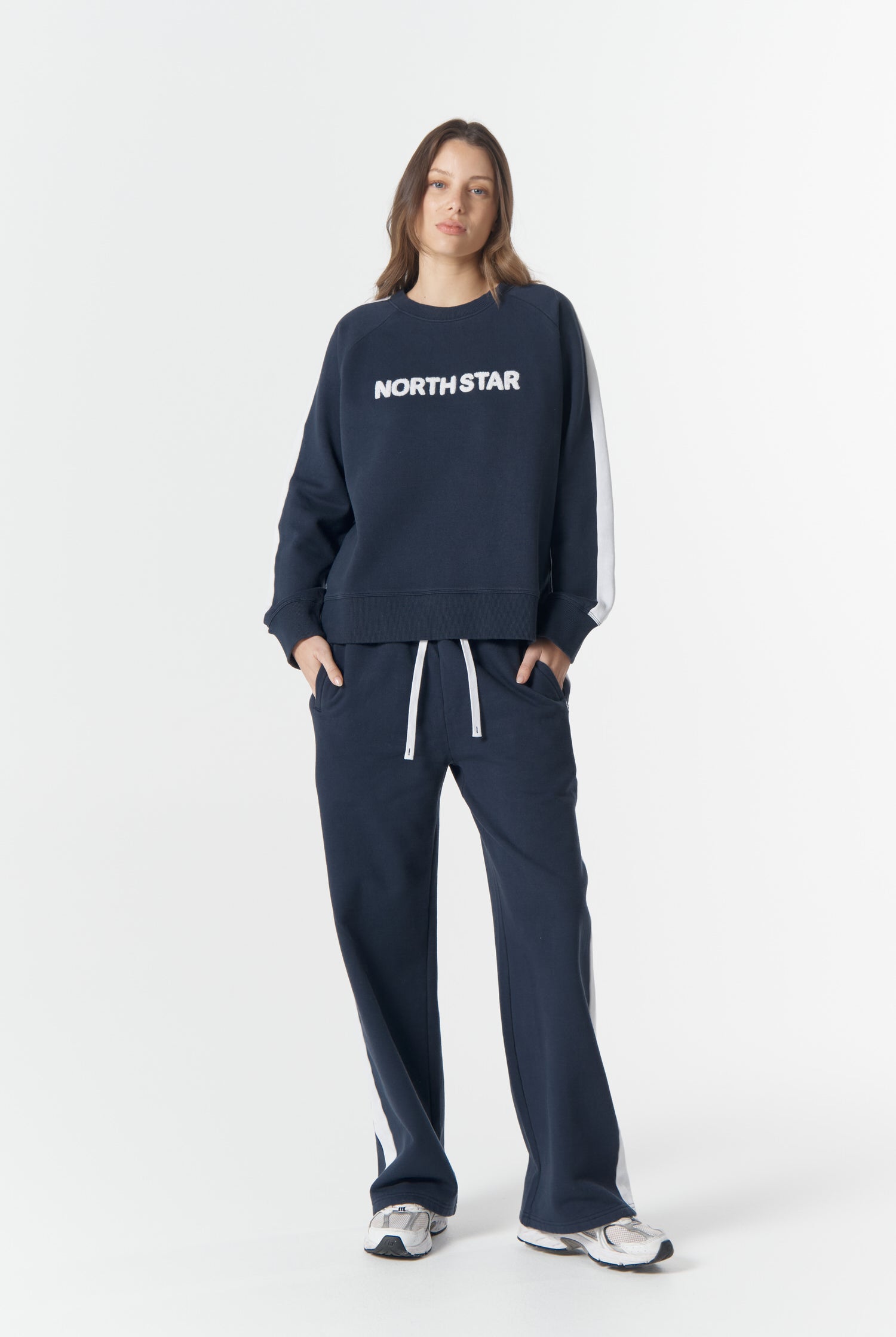 cloth+paper+scissors Rugbys Tracker North Star Sweater - Parisian Navy/White