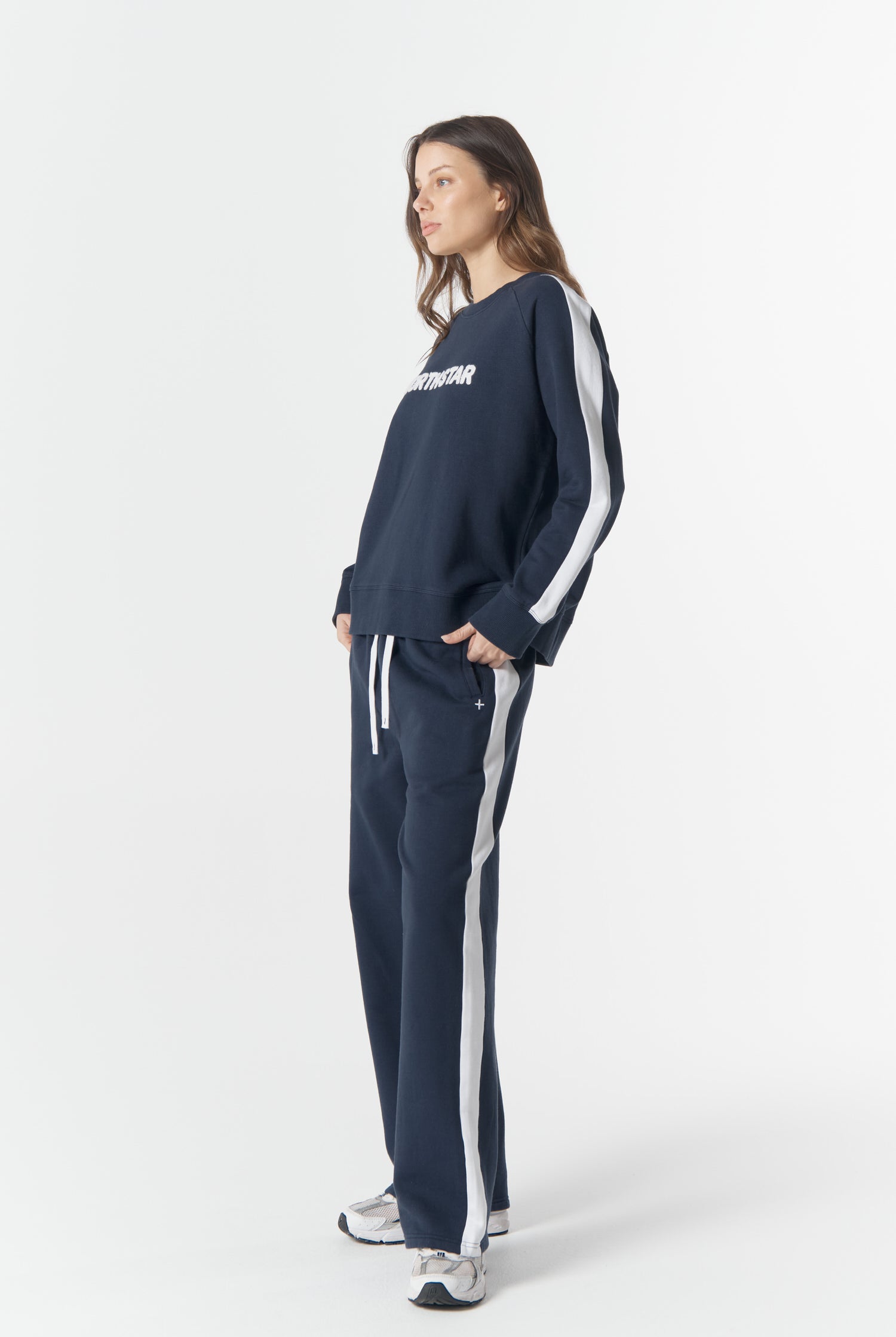 cloth+paper+scissors Rugbys Tracker North Star Sweater - Parisian Navy/White
