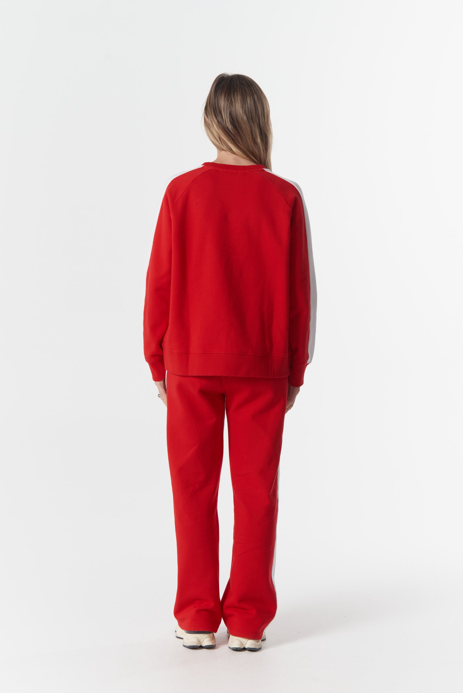 cloth+paper+scissors Rugbys Tracker North Star Sweater - Salsa/White