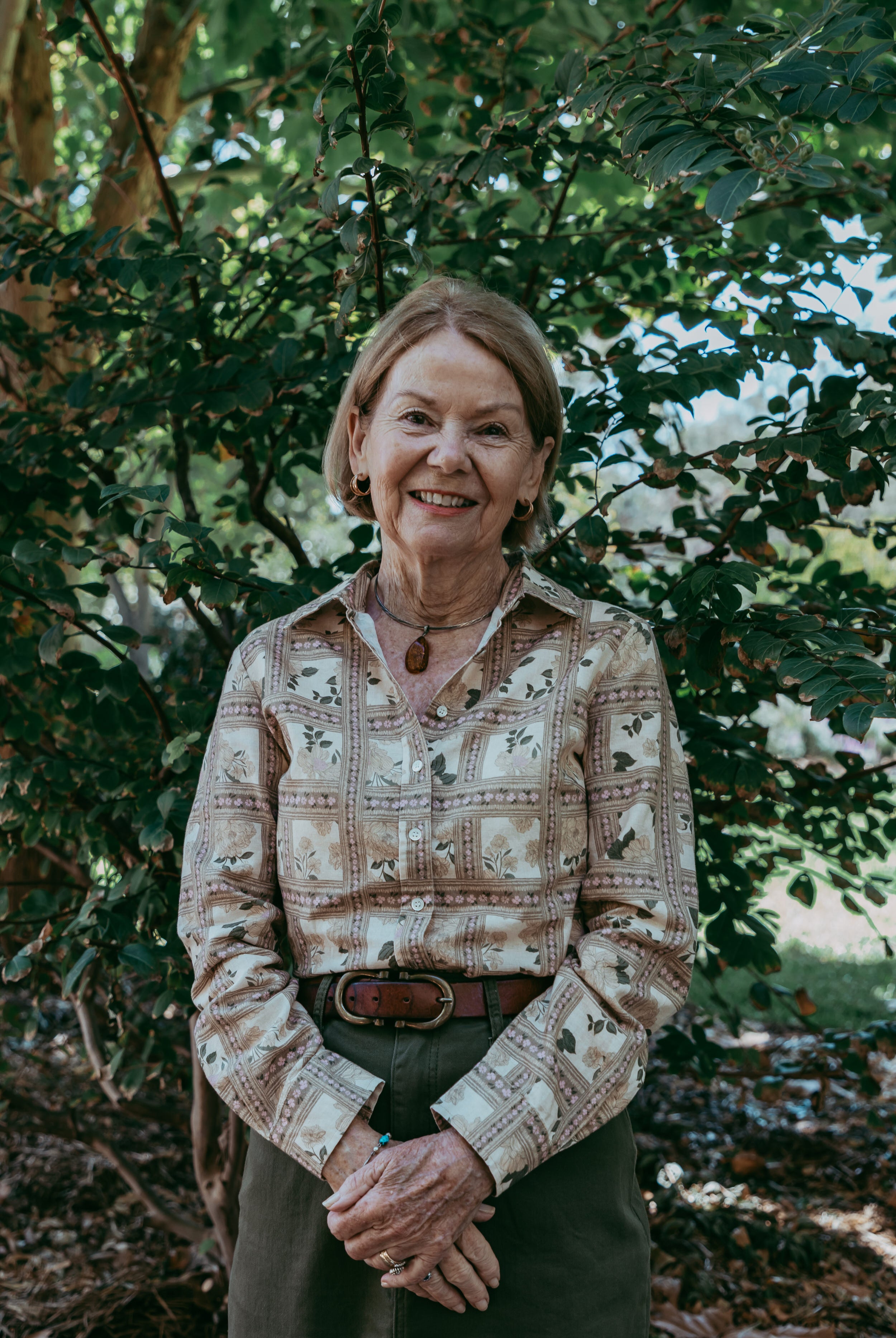 Goondiwindi Cotton Blouses Classic Linen/Cotton Shirt - Texas Print