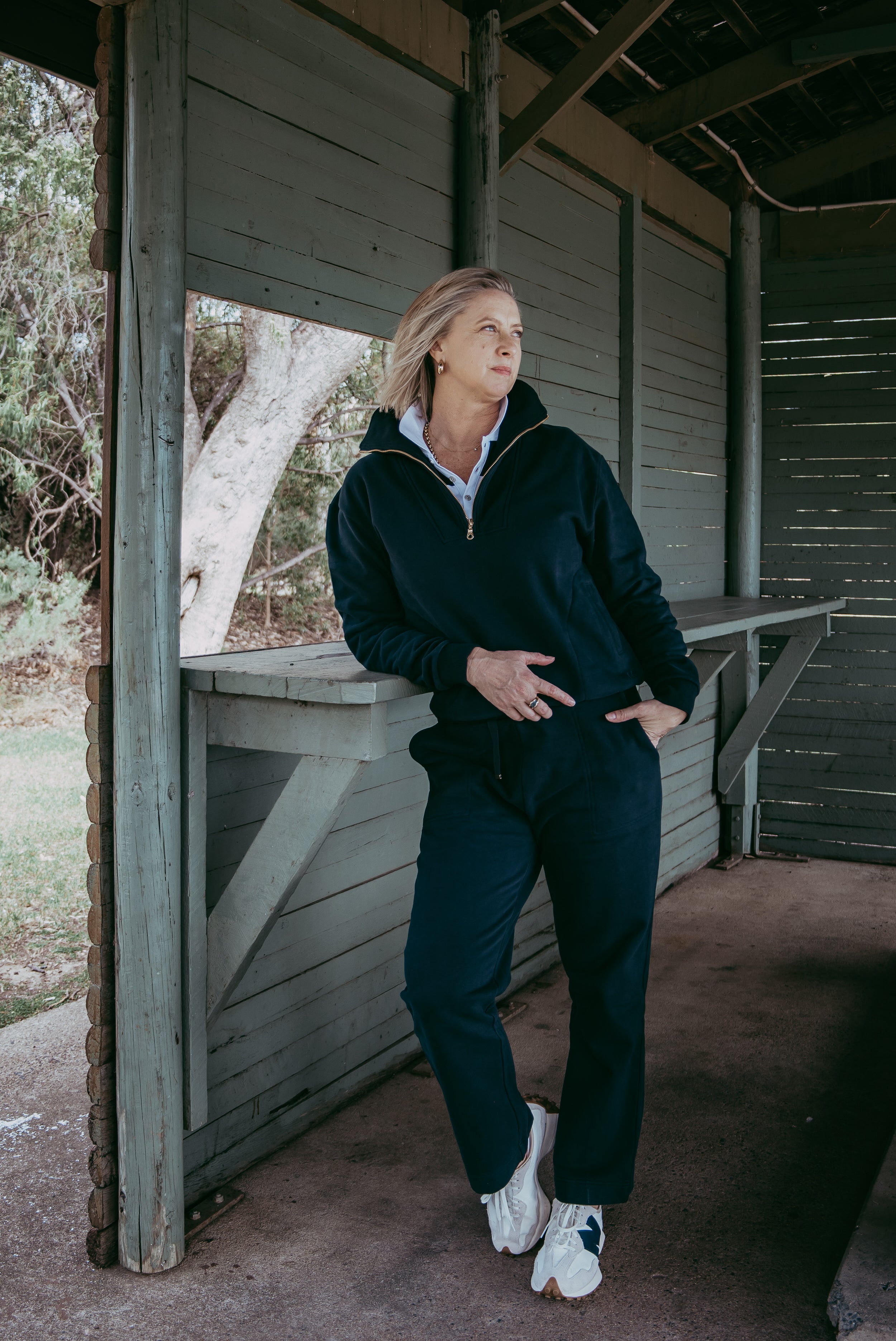 Goondiwindi Cotton Bottoms Barkly Cotton Track Pant - Dark Navy