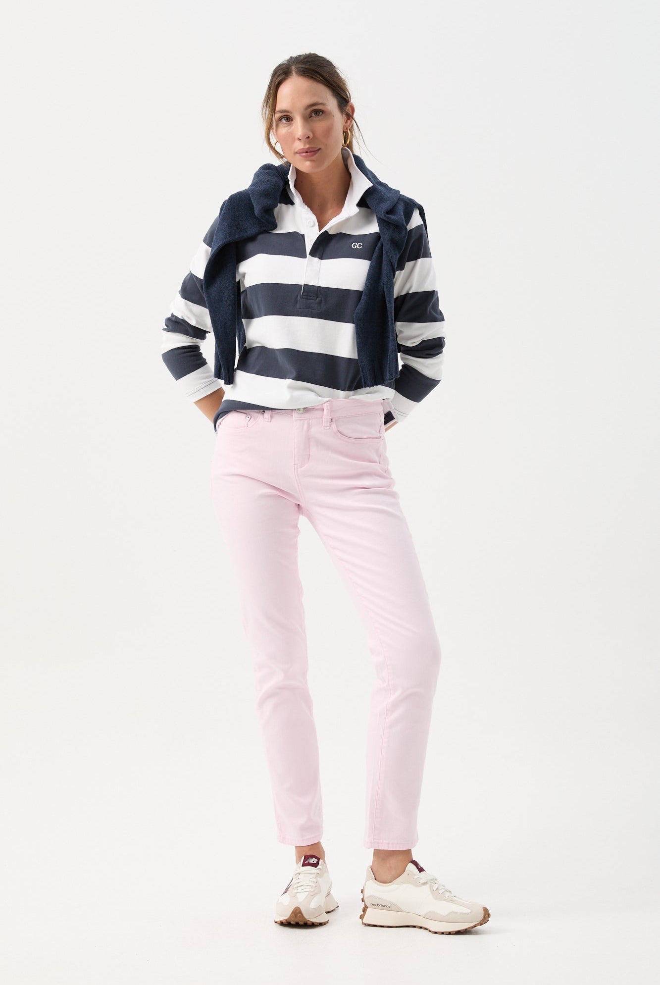 5 Pocket Jean - Pale Pink by Goondiwindi Cotton. Timeless women’s fashion using natural fibres and classic shapes