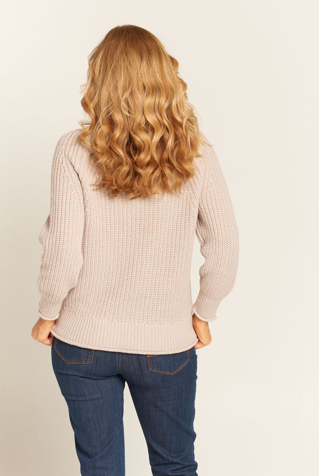 Goondiwindi Cotton Knitwear Ribbed Chunky Jumper Cobweb