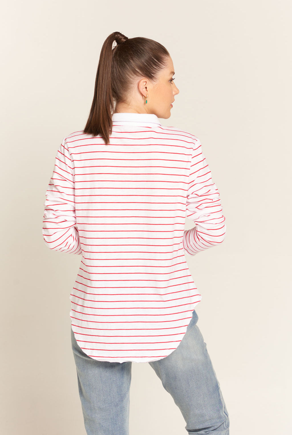 cloth+paper+scissors Polos Erin Polo - White / Red