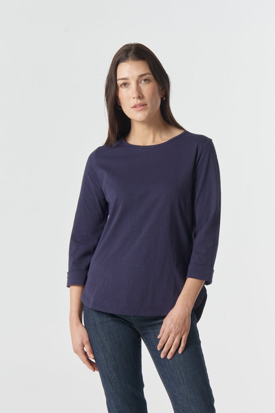 Goondiwindi Cotton Tees Classic Cotton 3/4 Sleeve Tee - Navy