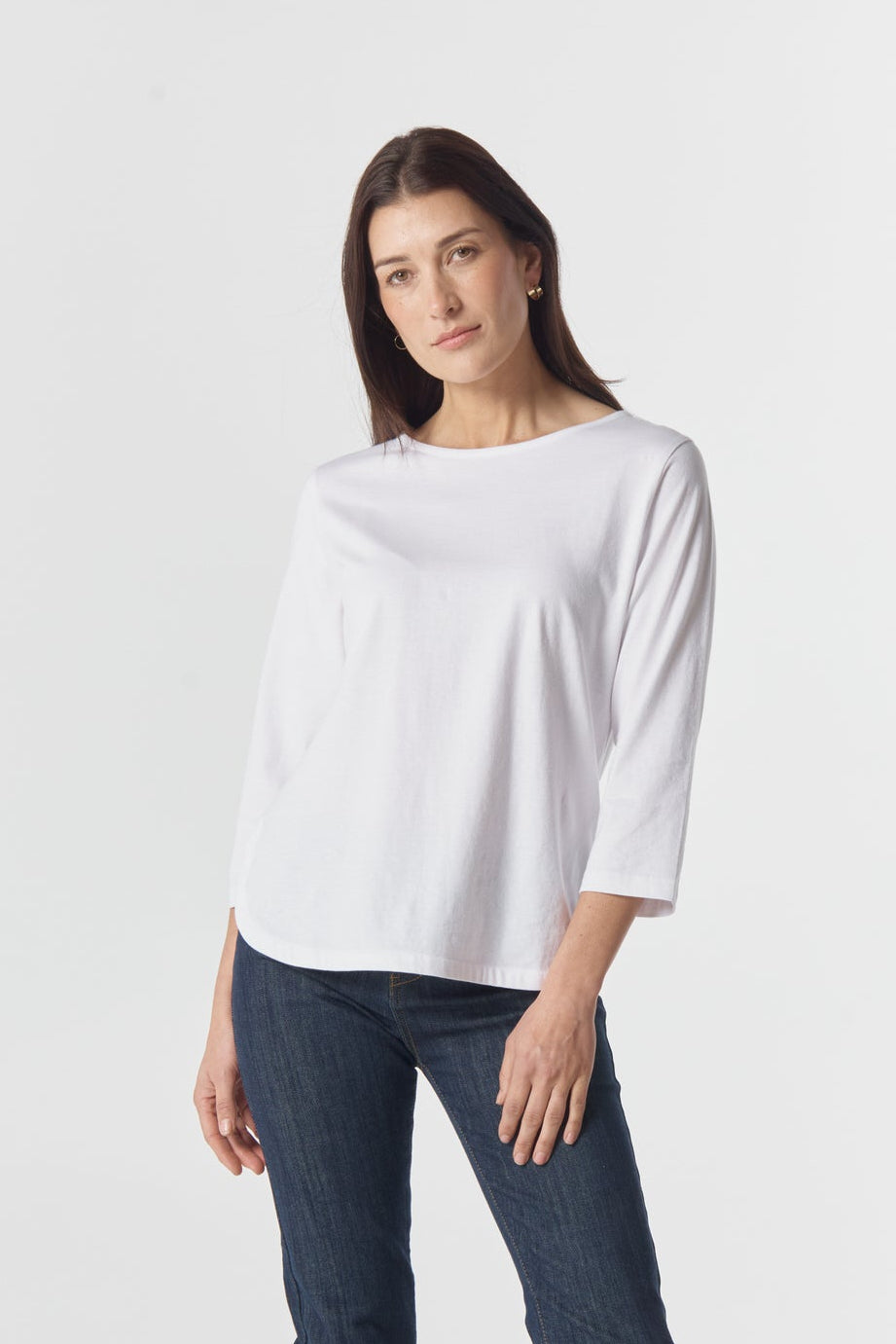 Goondiwindi Cotton Tees Classic Cotton 3/4 Sleeve Tee - White