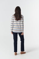 Goondiwindi Cotton Tees Original Multi Stripe Long Sleeve Tee - Skyride Blue