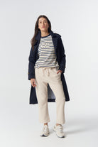 Goondiwindi Cotton Rugbys GC Logo Stripe Cotton Sweater - Birch/Dark Navy