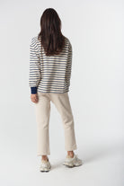 Goondiwindi Cotton Rugbys Outland Cotton ½ Zip Sweater - Birch/Dark Navy
