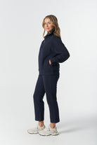 Goondiwindi Cotton Rugbys Rugged ½ Zip Cotton Sweater - Dark Navy