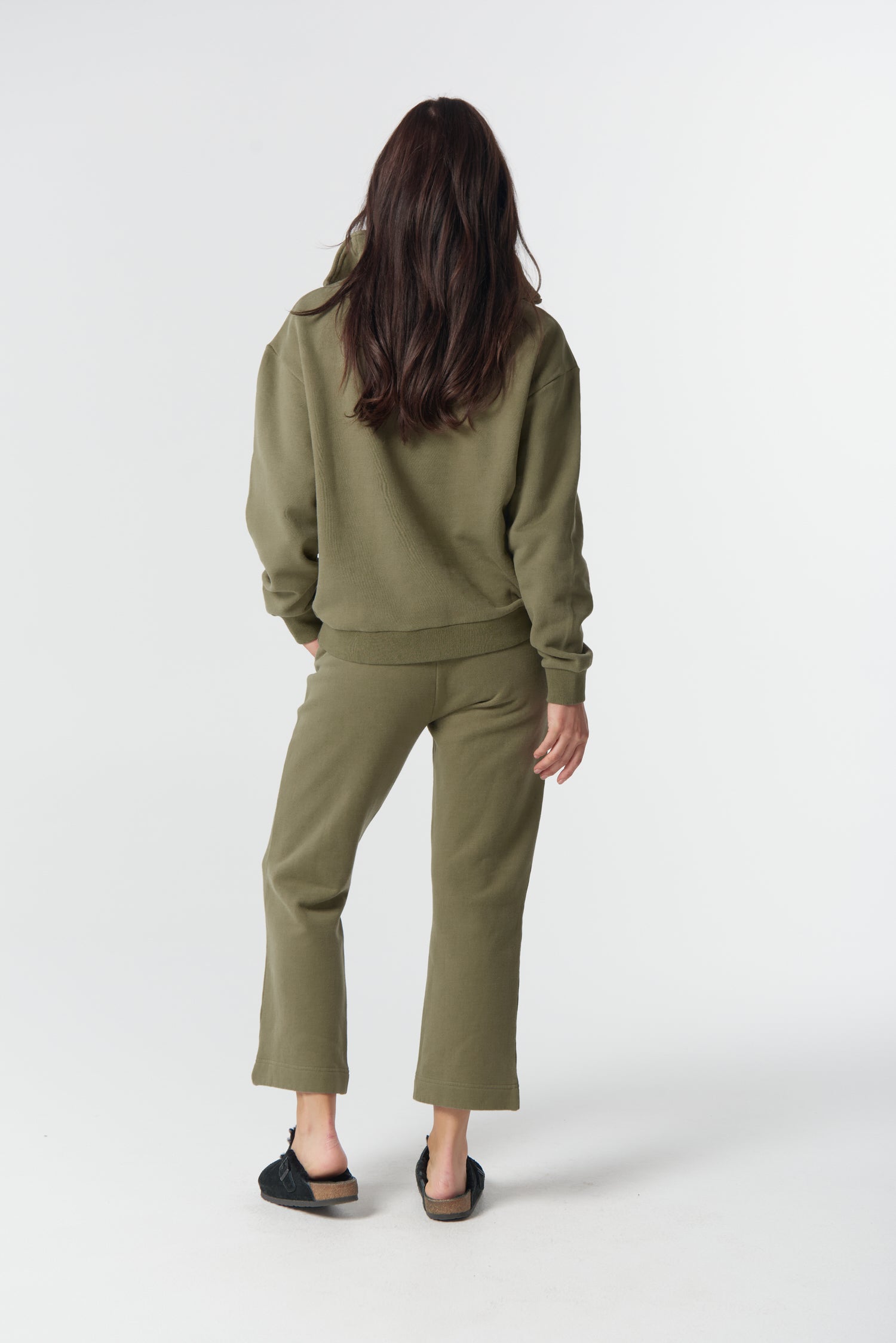 Goondiwindi Cotton Rugbys Rugged ½ Zip Cotton Sweater - Sage