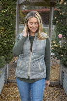 Goondiwindi Cotton Outerwear The Heritage Quilted Vest - Travertine Micro Check